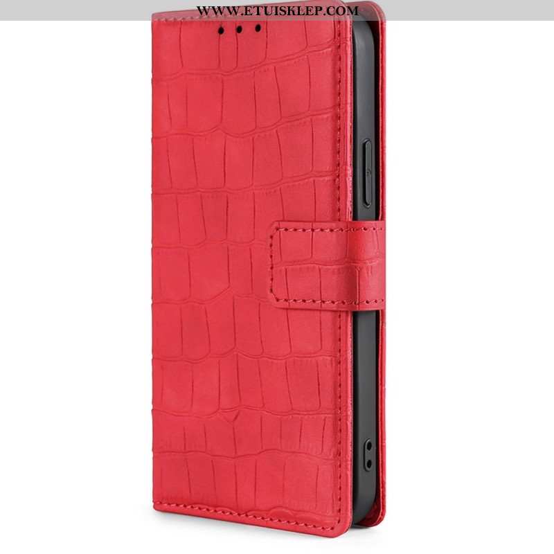 Etui Folio do Samsung Galaxy M13 Styl Skóry Krokodyla